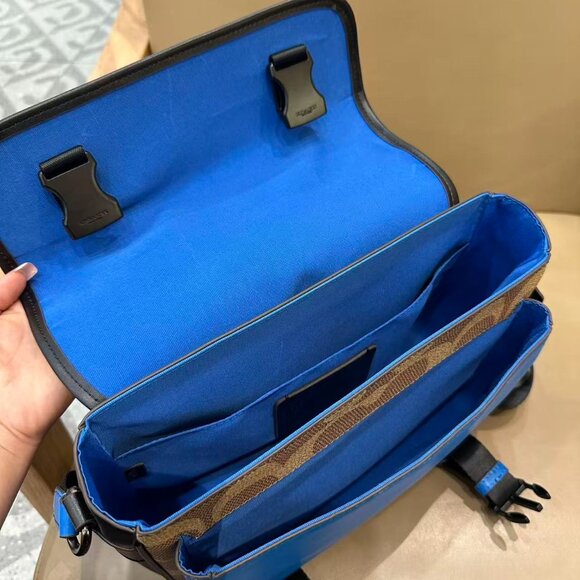 COACH Men's Monogram Racer Crossbody Bag, size 28×22.5cm×8cm - Picture 7 of 9